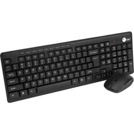 SIIG Wireless Extra-Duo Keyboard & Mouse, USB 2.0 Wireless RF, 102 Key, Black, USB 2.0 Wireless RF