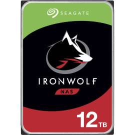 Seagate IronWolf ST12000VN0008 12 TB Hard Drive, 3.5" Internal, SATA (SATA/600), Conventional Magnetic Recording (CMR) Method, 7200rpm