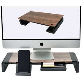 SIIG Stylish Foldable Monitor Stand with USB Hub, USB BC 1.2 Charging, 55lb Load Capacity