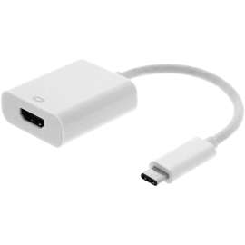 4XEM USB-C to HDMI Adaptor, 10" HDMI/USB A/V Cable for Audio/Video Device, iPad Pro, MacBook Air, Projector, TV, First End: 1 x Type C Male USB, Second End: 1 x HDMI Female Digital Audio/Video, 1.25 GB/s