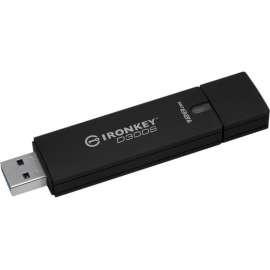 Kingston 128GB IronKey D300 D300S USB 3.1 Flash Drive, 128 GB, USB 3.1, Anthracite, 256-bit AES