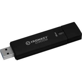 Kingston 8GB IronKey D300 D300S USB 3.1 Flash Drive, 8 GB, USB 3.1, Anthracite, TAA Compliant