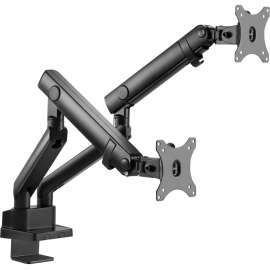 Siig Aluminum Mechanical Spring Dual Monitor Mount, 17" to 32, Supports Landscape or Portrait Orientation, 17.6lb Load Capacity