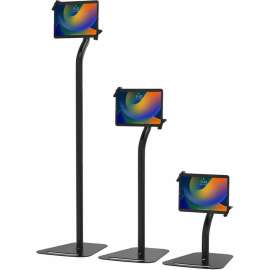 Cta Digital Inc. CTA Digital Premium Security Swan Neck Stand for 7-14 Inch Tablets, Up to 14" Screen Support, 11.5" Width x 14" Depth, Floor Stand, Metal