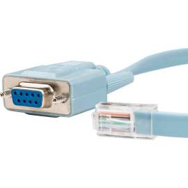 Rocstor Premium 6 ft Cisco console router cable, RJ45 (m), DB9 (f), RJ-45 Male Network, DB-9 Female Serial