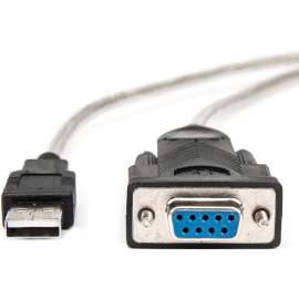 Rocstor Premium 5ft 1 Port USB to Null Modem RS232 DB9 Serial DCE Adapter Cable with FTDI, 1 x DB-9 Female Serial, 1 x USB Type A Male, Black, RS232 Serial Adapter