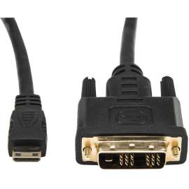 Rocstor Premium 6ft Mini HDMI to DVI-D Cable - M/M - DVI/HDMI for Audio/Video Device, Projector, Notebook, Tablet PC, Camera - 6ft - 1 Pack - 1 x HDMI (Mini Type C) Male Digital Audio/Video - 1 x DVI-D Male Digital Video - Gold Plated Connector - Go