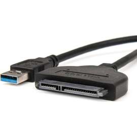 Rocstor Premium 20in 2.5" SATA III to USB 3.0 Hard Drive Adapter Cable w/ UASP, SATA to USB 3.0 Converter for SSD / HDD, SATA/USB for Notebook, Ultrabook, Storage Drive, Hard Drive, Solid State Drive, 50cm, 1 Pack