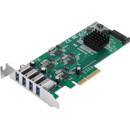 SIIG 4 Port SuperSpeed USB 3.0 PCIe Card, Quad Core, PCI Express 2.0 x4, Plug-in Card, 4 USB Port(s)