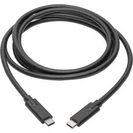 Tripp Lite USB Type C to USB C Cable USB 3.1 5A Rating 100W 5 Gbps M/M 6ft, 5.91 ft Thunderbolt 3 Data Transfer Cable for Smartphone, Chromebook, Ultrabook, Hard Drive, Docking Station, Flash Drive, Tablet, MacBook, Notebook, Wall Charger, Computer, First