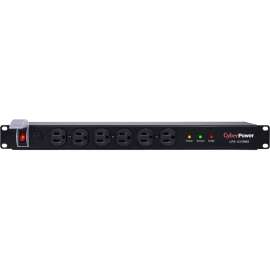 CyberPower CPS1215RMS Rackbar 12, Outlet Surge with 1800 J, Clamping Voltage 400V, 15 ft, NEMA 5-15P, Straight, 15 Amp, EMI/RFI Filtration, Black, 3YR Warranty
