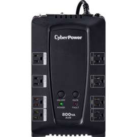 CyberPower CP800AVR AVR UPS Systems - 800VA/450W, 120 VAC, NEMA 5-15P, Compact, 8 Outlets, PowerPanel Personal, $200000 CEG, 3YR Warranty