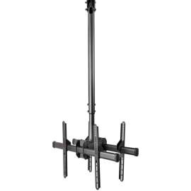 StarTech.com Dual TV Ceiling Mount, Back-to-Back Hanging Dual Screen VESA Pole Mount for 32-75" TVs, Height Adjustable Telescopic Pole, Adjustable back-to-back dual TV ceiling mount w/ telescopic pole for large VESA mount displays/curved TVs up to 75in (1