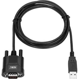 SIIG 1-Port Industrial USB to RS-232 Cable - Serial/USB Data Transfer Cable for Modem, PDA, Barcode Scanner, Label/Receipt Printer, ISDN Termination Adapter - First End: 1 x 4-pin USB 1.1 Type A - Male - Second End: 1 x 9-pin DB-9 RS-232 Serial - Ma