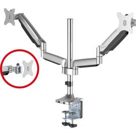 Siig Dual Monitor Gas Spring Desk Mount with USB Port, 17" to 32", VESA 75x75 & 100x100 ; Supports Up to 19.8 lbs