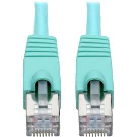 Tripp Lite Cat6a Snagless Shielded STP Patch Cable 10G, PoE, Aqua M/M 14ft, 14 ft Category 6a Network Cable for Network Device, Workstation, Switch, Hub, Patch Panel, Router, Modem, VoIP Device, Surveillance Camera, Server, POS Device, First End: 1 x RJ-4