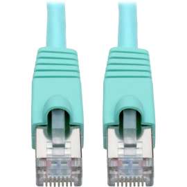 Tripp Lite Cat6a Snagless Shielded STP Patch Cable 10G, PoE, Aqua M/M 20ft - 20 ft Category 6a Network Cable for Network Device, Workstation, Switch, Hub, Patch Panel, Router, Modem, VoIP Device, Surveillance Camera, Server, POS Device - First End: