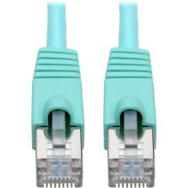 Tripp Lite Cat6a Snagless Shielded STP Patch Cable 10G, PoE, Aqua M/M 30ft, 30 ft Category 6a Network Cable for Network Device, Workstation, Switch, Hub, Patch Panel, Router, Modem, VoIP Device, Surveillance Camera, Server, POS Device, First End: 1 x RJ-4