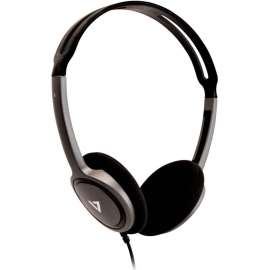 V7 Lightweight Stereo Headset, Stereo, Black, Mini-phone (3.5mm), Wired