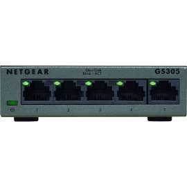 Netgear GS305 Ethernet Switch, 5 Ports, 2 Layer Supported, Twisted Pair, 3 Year Limited Warranty
