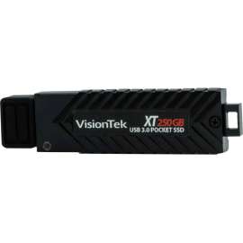 VisionTek 250GB XT USB 3.0 Pocket Solid State Drive, 250 GB SSD, USB 3.0 Type A, TAA Compliant