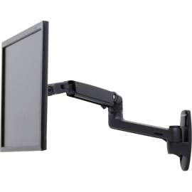 Ergotron Wall Mount for Monitor - Matte Black - 34" Screen Support - 24.91 lb Load Capacity - 75 x 75, 100 x 100
