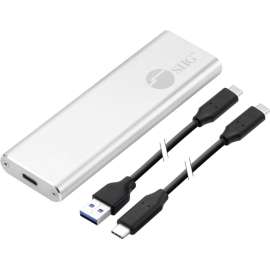 SIIG Drive Enclosure, USB 3.1 Type C Host Interface, UASP Support External, Silver, Aluminum
