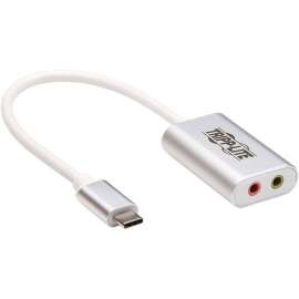 Tripp Lite USB C to 3.5mm Stero Audio Adapter for Microphone Headphones USB Type C, USB-C, USB Type-C, 7.87" Mini-phone/USB Audio Cable for Audio Device, Tablet, PC, Notebook, MacBook, Chromebook, Ultrabook, Smartphone, Microphone, Headphone, Speaker, ...