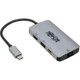 Tripp Lite, Pro Av Tripp Lite USB C Multiport Adapter Converter 4K HDMI Gbe USB-A PD Charging Docking Station, Thunderbolt 3 Compatible, for Notebook/Tablet PC/Desktop PC/Smartphone, 100 W, USB 3.1 Type C