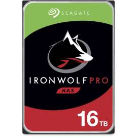 Seagate IronWolf Pro ST16000NE000 16 TB Hard Drive, 3.5" Internal, SATA (SATA/600), Conventional Magnetic Recording (CMR) Method, 7200rpm
