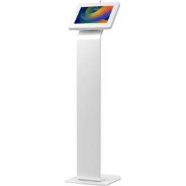 Cta Digital Inc. CTA Digital Premium Locking Floor Stand & Enclosure for iPad 10th Gen 10.9" & More (White) - Up to 10.2" Screen Support - 50" Height x 13.5" Width x 16" Depth - Floor - Steel - White