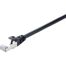V7 Black Cat6 Shielded (STP) Cable RJ45 Male to RJ45 Male 5m 16.4ft, 16.40 ft Category 6 Network Cable for Modem, Router, Hub, Patch Panel, Wallplate, PC, Network Card, Network Device, First End: 1 x RJ-45 Network, Male, Second End: 1 x RJ-45 Network