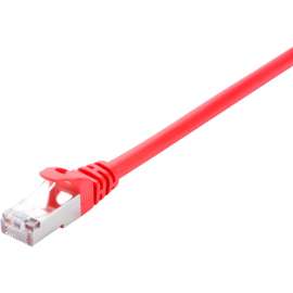 V7 Red Cat6 Shielded (STP) Cable RJ45 Male to RJ45 Male 10m 32.8ft, 32.81 ft Category 6 Network Cable for Modem, Router, Hub, Patch Panel, Wallplate, PC, Network Card, Network Device, First End: 1 x RJ-45 Network, Male, Second End: 1 x RJ-45 Network