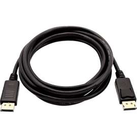 V7 Black Video Cable DisplayPort Male to DisplayPort Male 3m 10ft, 9.84 ft DisplayPort A/V Cable for Audio/Video Device, PC, Monitor, Projector, First End: 1 x DisplayPort Digital Audio/Video, Male, Second End: 1 x DisplayPort Digital Audio/Video
