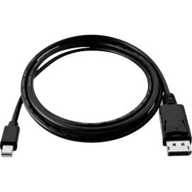 V7 Black Video Cable Mini DisplayPort Male to DisplayPort Male 2m 6.6ft, 6.56 ft DisplayPort/Mini DisplayPort A/V Cable for Audio/Video Device, First End: 1 x Mini DisplayPort 1.3 Digital Audio/Video, Male, Second End: 1 x DisplayPort Digital Audio/Video