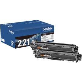 Brother TN221 Original Standard Yield Laser Toner Cartridge, Twin-pack, Black, 2 / Box, 2500 Pages Black (Per Cartridge)