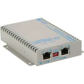 Omnitron Systems OmniConverter Unmanaged 60W Gigabit PoE Extender with Booster Technology - 1 RJ-45 PoE/PD + 1 RJ-45 PoE/PSE, Lifetime Warranty