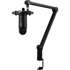 Blue Microphone Blue Yeticaster Wired Electret Condenser Microphone, Black, Stereo, 20 Hz to 20 kHz, Cardioid, Bi-directional, Omni-directional