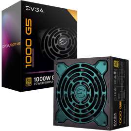 EVGA SuperNOVA 1000 G5 Power Supply, Internal, 120 V AC, 230 V AC Input, 3.3 V DC @ 24 A, 5 V DC @ 24 A, 12 V DC @ 83.3 A, 12 V DC @ 500 mA, 5 V DC @ 3 A Output, 1000 W