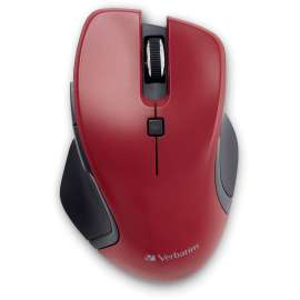 Verbatim USB-C Wireless Blue LED Mouse, Red, Blue LED/Optical, Wireless, Radio Frequency