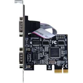 SIIG Dual-Serial Port / RS-232 PCIe Card, Plug-in Card, PCI Express 1.1 x1, Linux, PC, 2 x Number of Serial Ports External