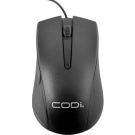 CODi Wired USB Optical Mouse, Optical, Cable, USB Type A, 1200 dpi
