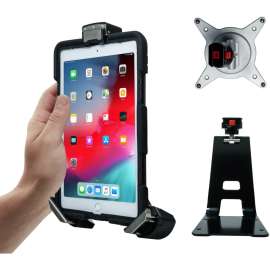 Cta Digital Inc. CTA Digital Tri-Grip Tablet Security Clasp with Quick-Connect Base and VESA Mount for 7-13 inch tablets, including the iPad 10.2-inch (7th/ 8th/ 9th Gen) - 7" to 13" Screen Support - 75 x 75, 100 x 100 - VESA Mount Compatible