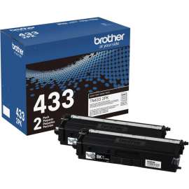 Brother TN-433 Original High Yield Laser Toner Cartridge, Twin-pack, Black, 2 / Box, 4500 Pages Black (Per Cartridge)