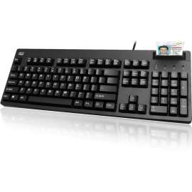 Adesso EasyTouch 630SB-TAA, Smart Card Reader Keyboard (TAA Compliant), Cable Connectivity, USB Interface, 104 Key Windows Key, Function Hot Key(s)