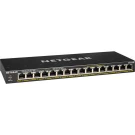 Netgear GS316P Ethernet Switch, 16 Ports, 2 Layer Supported, Twisted Pair, Desktop, Wall Mountable, Rack-mountable