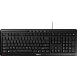 CHERRY STREAM Keyboard, Cable Connectivity, USB Interface, 104 Key Volume Up, Volume Down, Previous Track, Next Track, Play/Pause, Lock, Email, Browser, Mute, Calculator Hot Key(s), English (US)