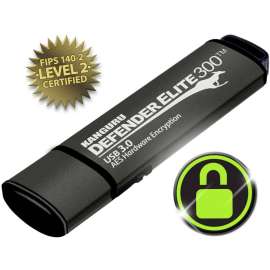 Kanguru Solutions Kanguru Defender Elite300 FIPS 140-2 Certified, AES XTS 256-Bit Hardware Encrypted USB 3 Secure Flash Drive with Physical Write Protect Switch, 256G, AES XTS 256-Bit Hardware Encrypted FIPS 140-2 Certified, Secure Flash Drive, SuperSpeed