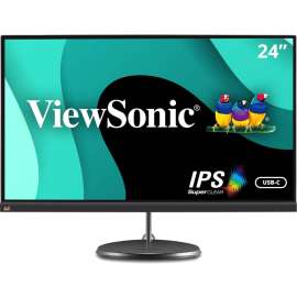 ViewSonic VX2485-MHU 24 Inch 1080p IPS Monitor with USB C 3.2 and FreeSync for Home and Office, 24" Monitor, In-plane Switching (IPS) Technology, Full HD1920 x 1080px Resolution, 16.7 Million Colors