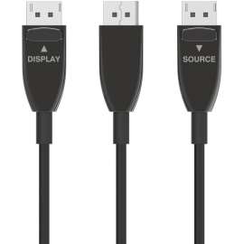 4XEM 30M 100FT Active Optical Fiber 1.4 DisplayPort Cable, 98.43 ft Fiber Optic A/V Cable for Audio/Video Device, Home Theater System, Digital Signage Player, First End: 1 x DisplayPort 1.4 Digital Audio/Video, Second End: 1 x DisplayPort 1.4 Digital Audi